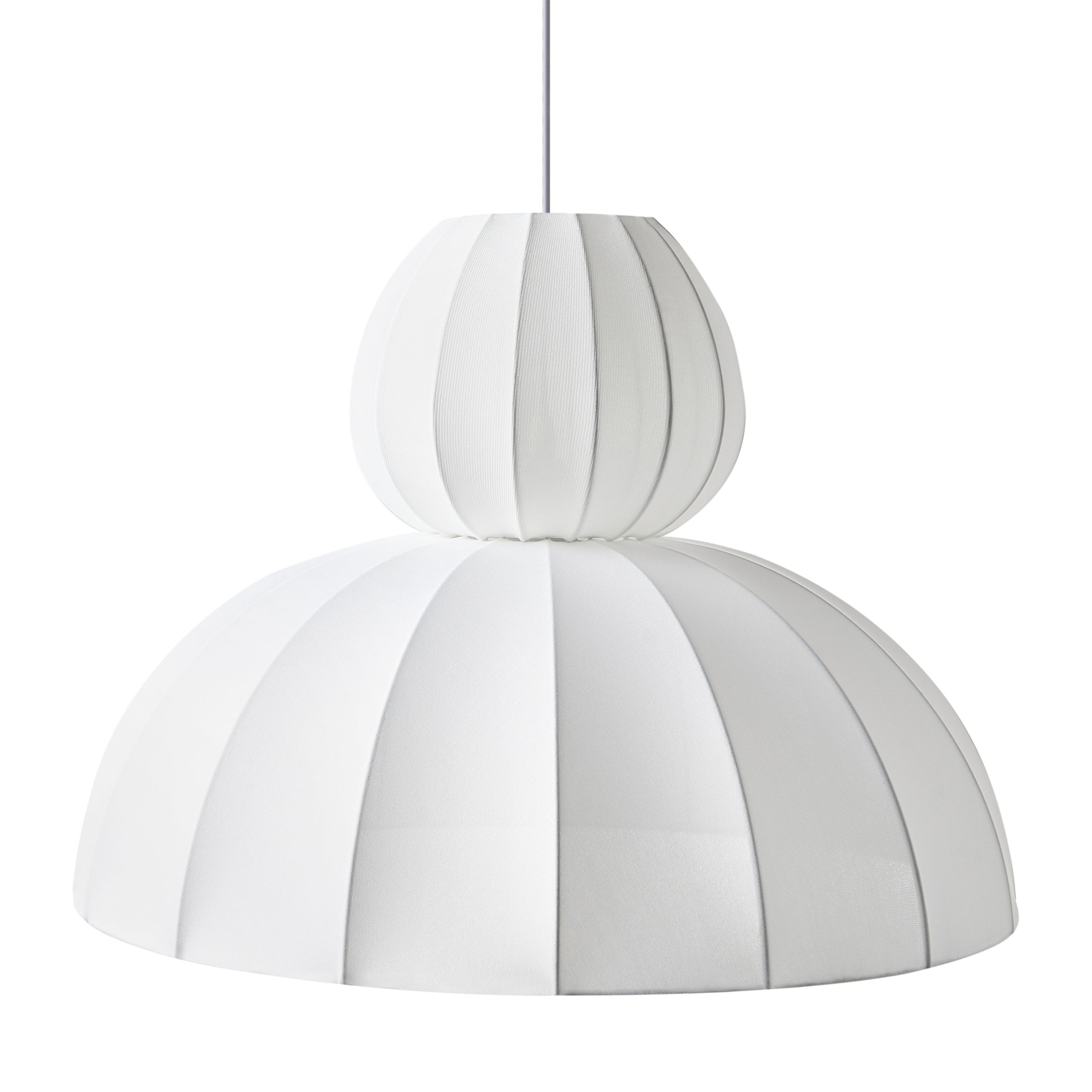 Loftlampe GOELETTE Kunstsilke Hvid