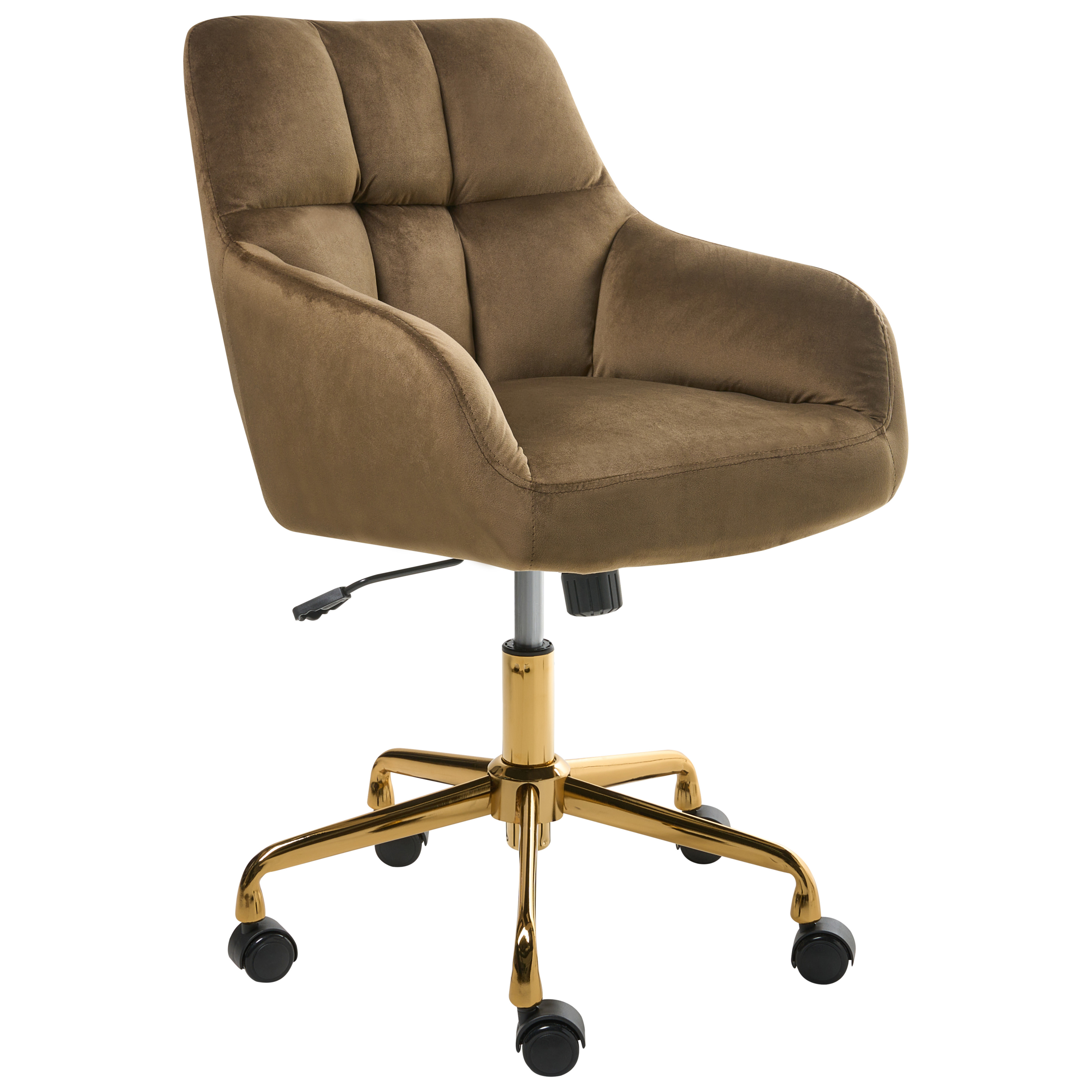 Skrivebordsstol PALMDALE Velour Brun