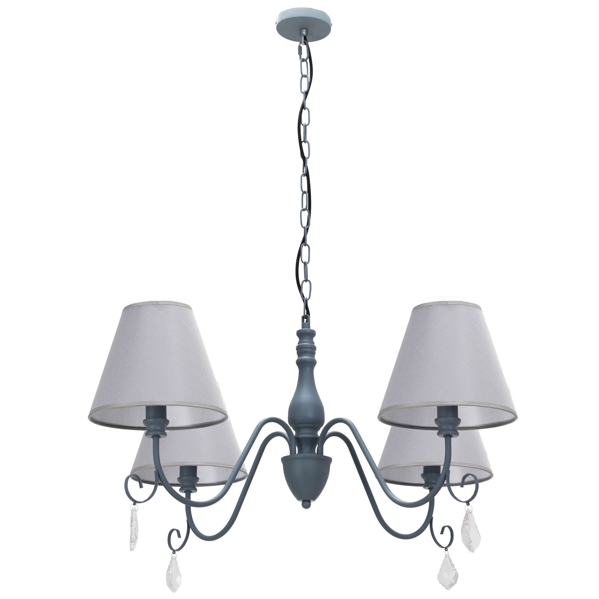 TOOLIGHT hængende loftlampe APP991-4CP Grå 80x80x100cm