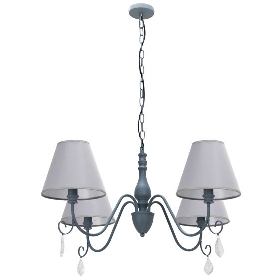 TOOLIGHT hængende loftlampe APP991-4CP Grå 80x80x100cm