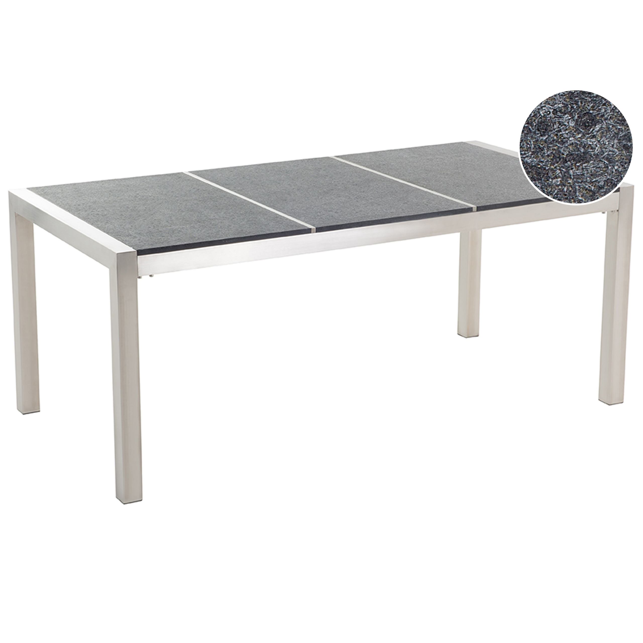 Havebord GROSSETO 180 cm 90 cm Granit Flammet Grafit