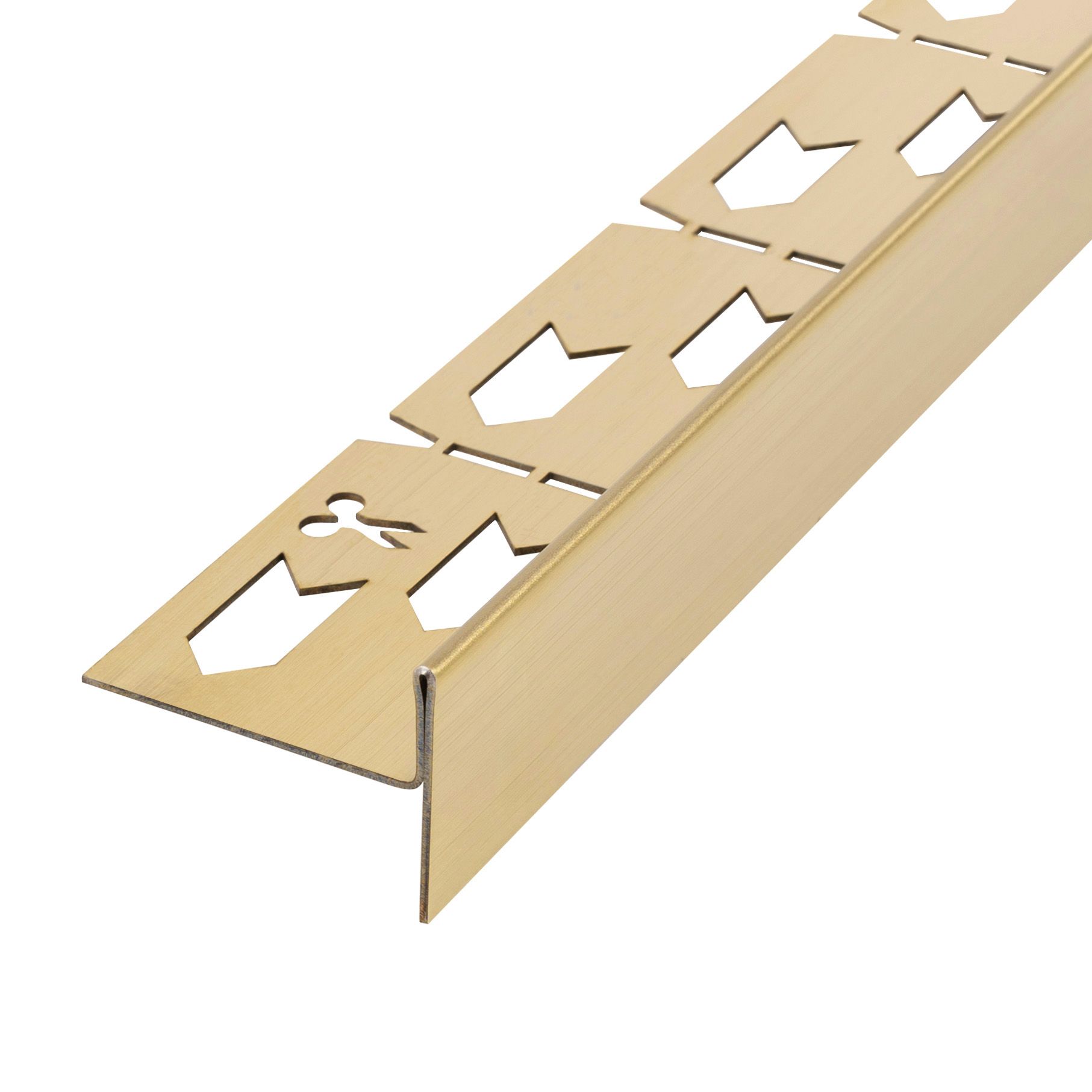 REA faldprofil til brusekar 120CM Venstre Børstet guld, 120x3,7x2,2cm