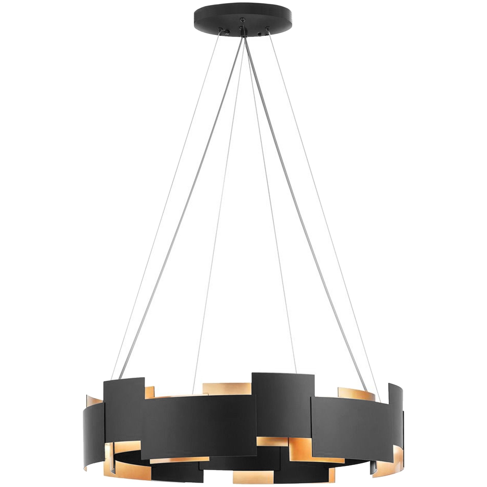 TOOLIGHT hængende loftlampe APP1561-6CP Sort 60x60x15cm