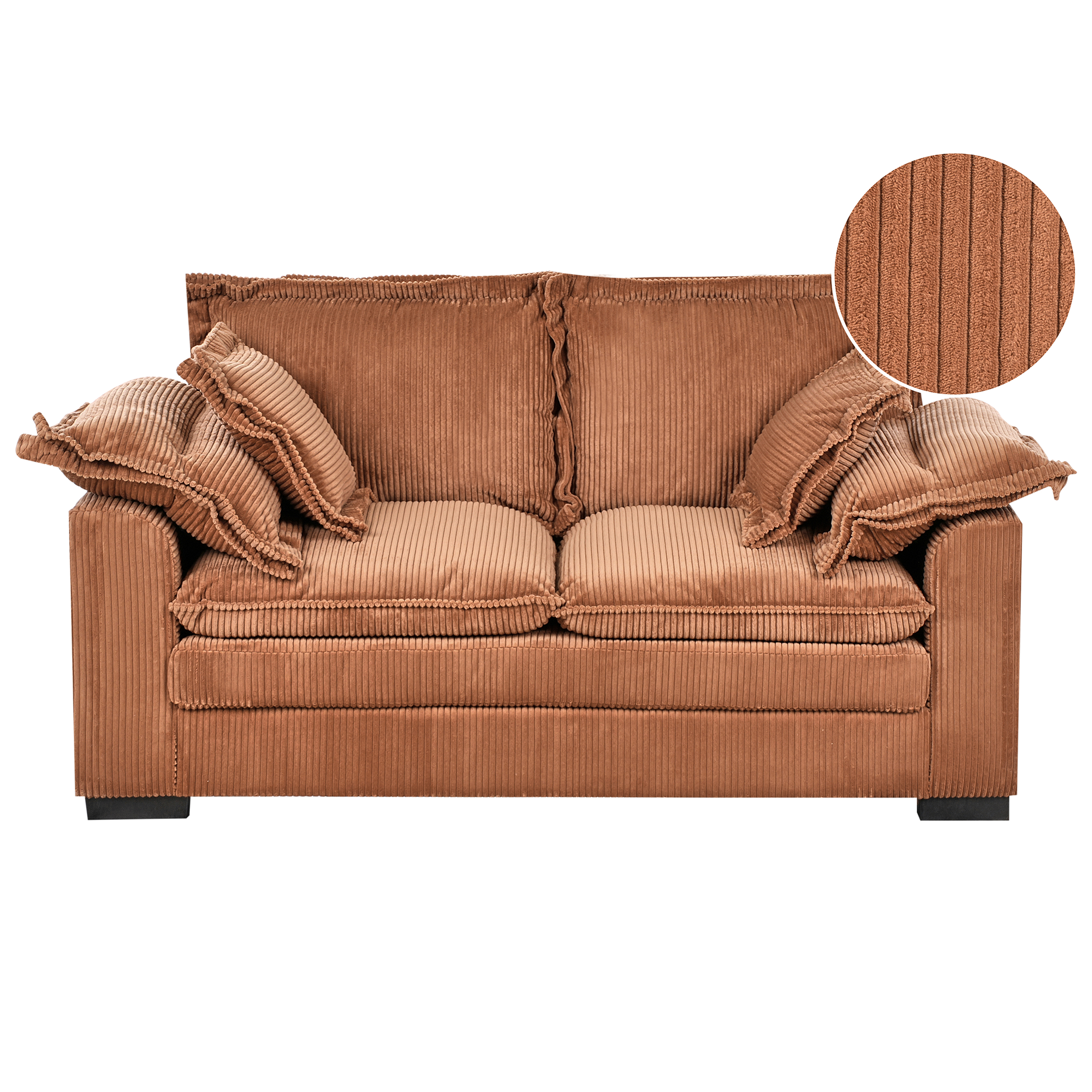 Sofa 2 personers TIRRO Fløjl Brun