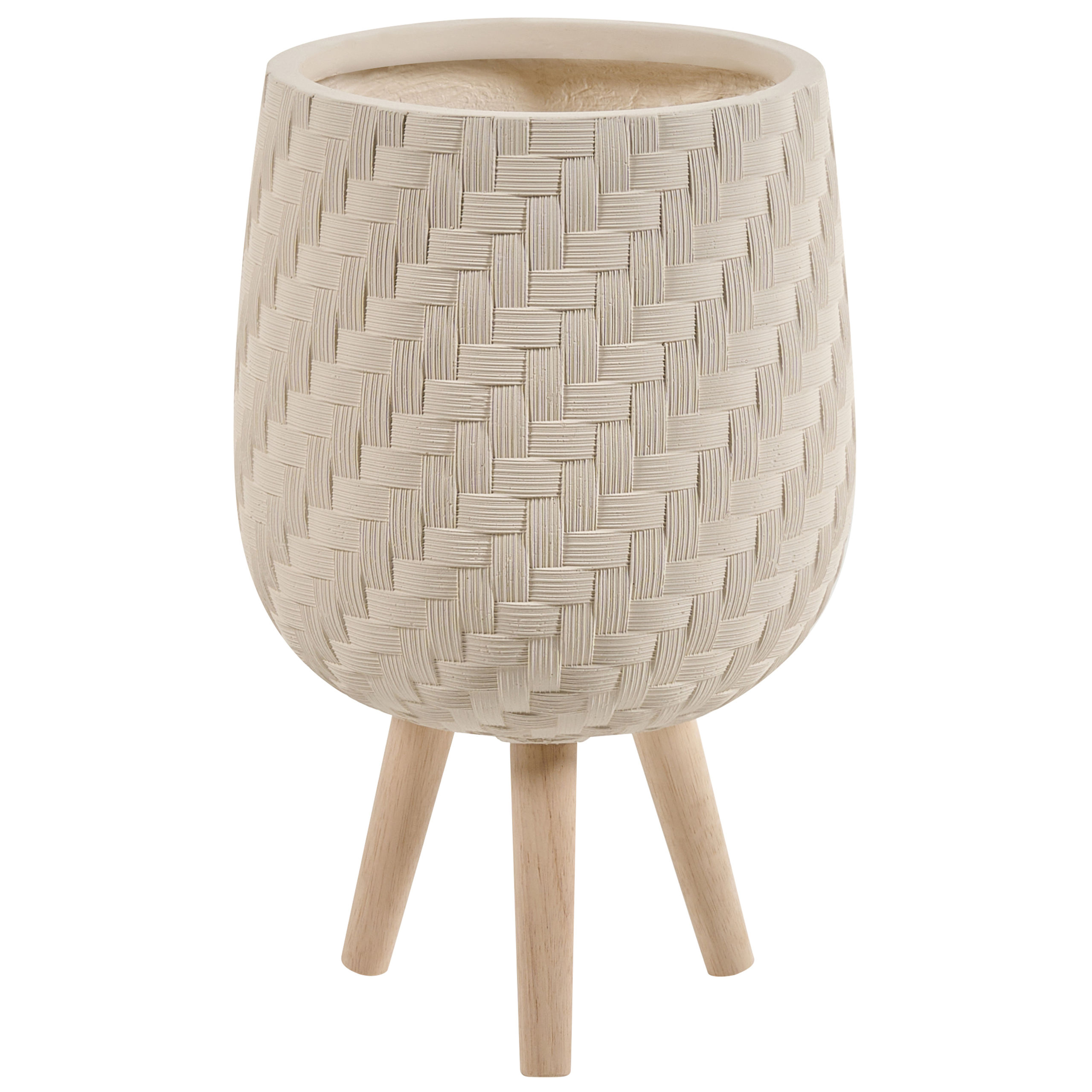 Forhøjet plantekrukke PAVONE 27 cm Lys Beige