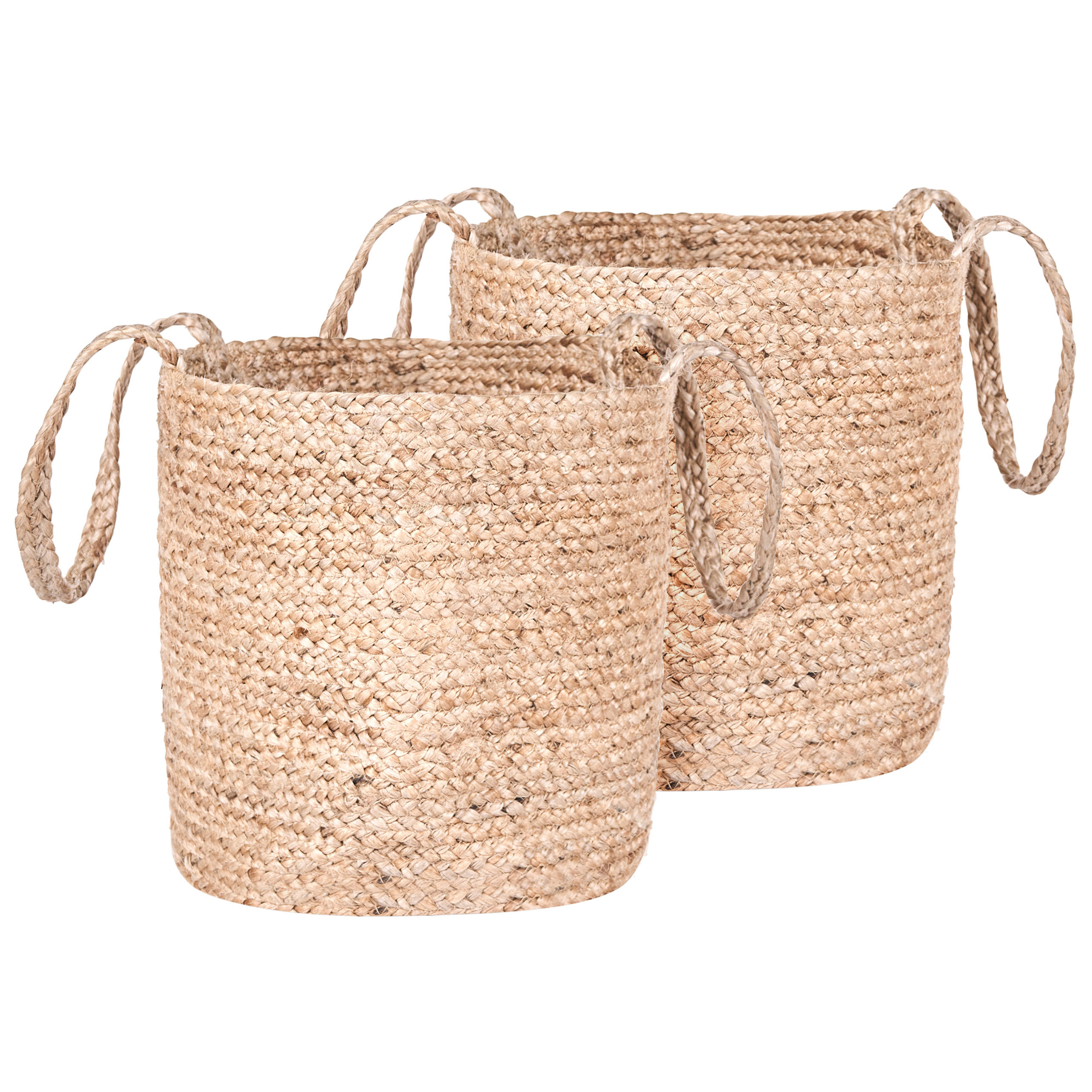 Sæt af 2 kurve KAELLA Jute Beige