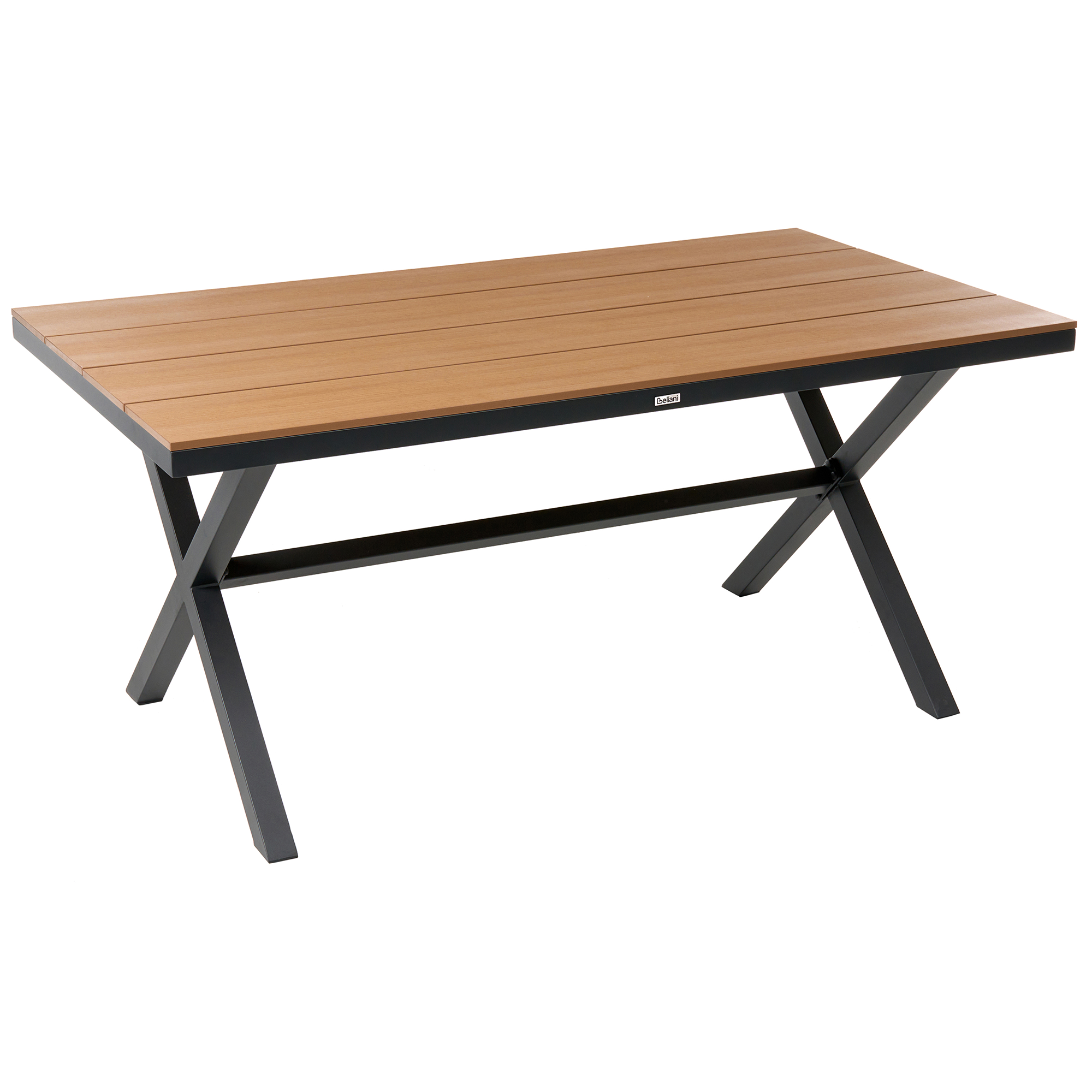 Havebord TIANO 160 cm 90 cm Metal Sort