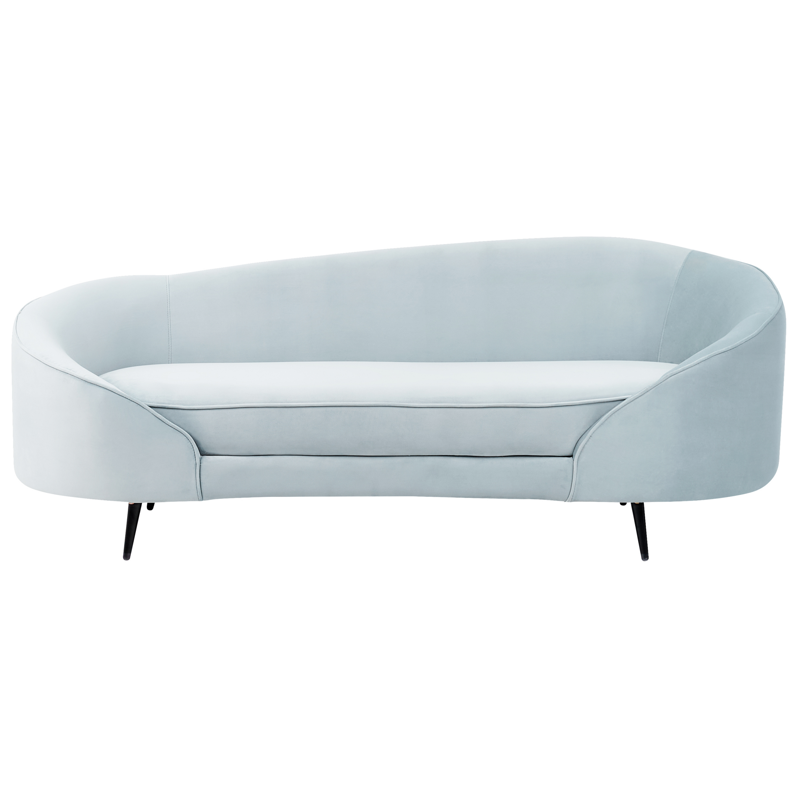 Sofa 2 personers SAVAR Velour Himmelblå