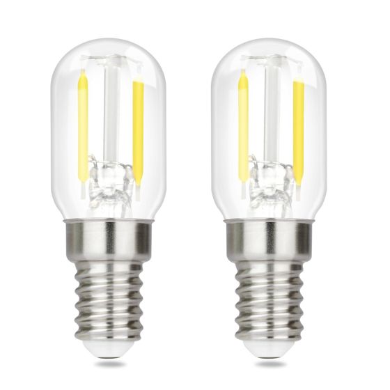NETTLIFE LED-pærer E14 LED-pærer Vintage-pærer T22 2W E14, 2 stk., Kold hvid, 6000K