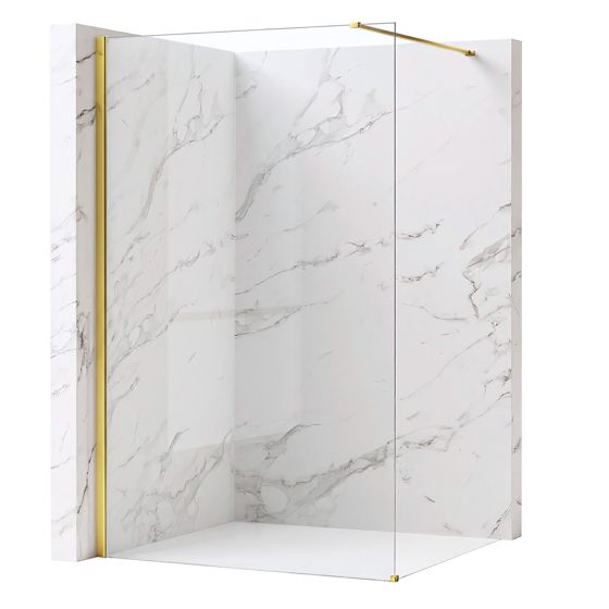 REA brusevæg Flexi Transparent 90 Guld, 120x90x195cm