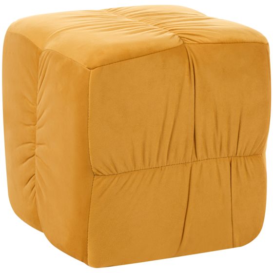 Puf TURLEY Velour Sennepsgul