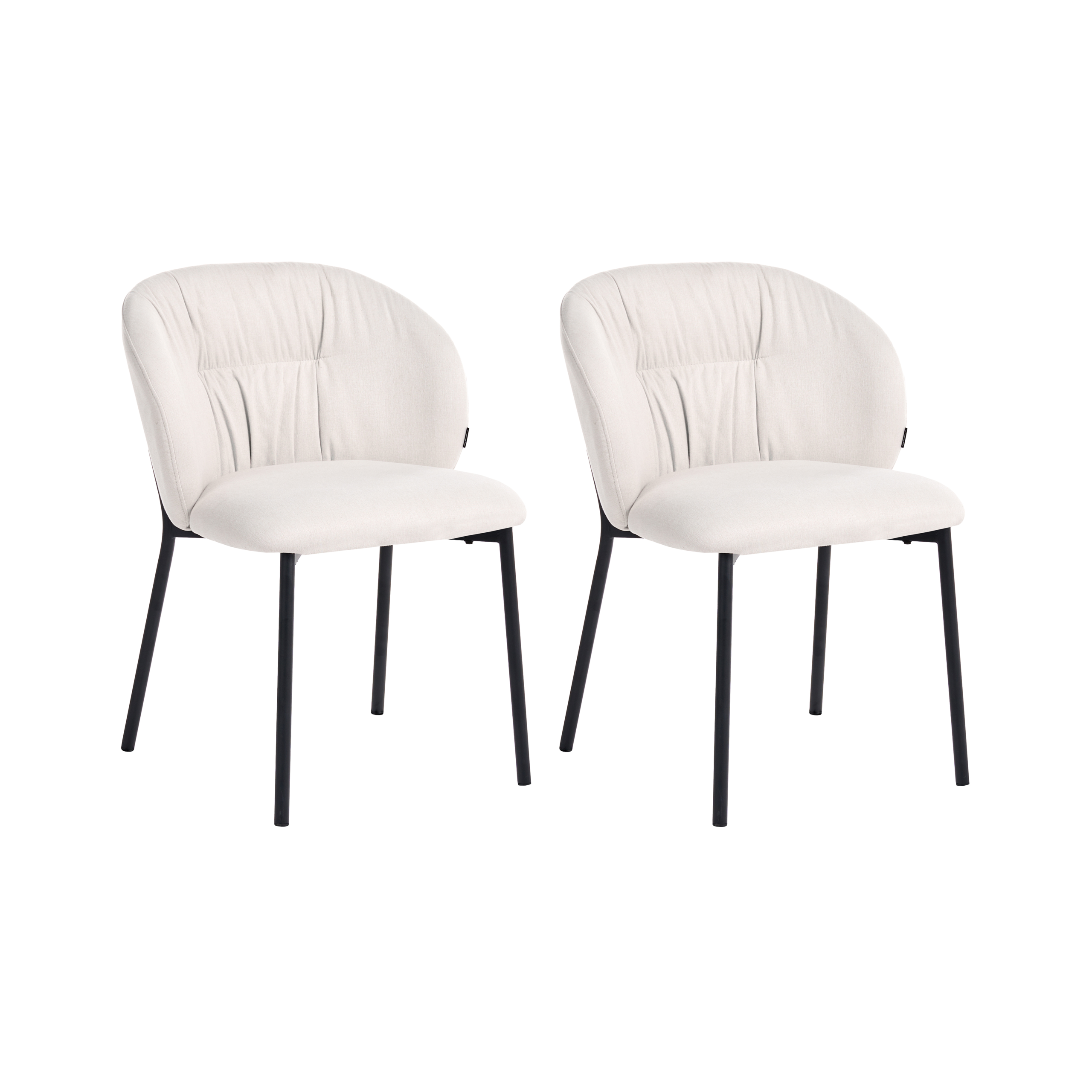 Sæt med 2 spisebordsstole MESA Lys Beige