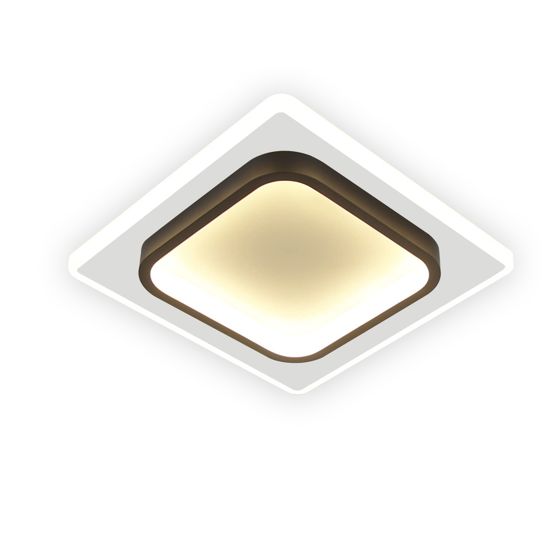 NETTLIFE LED - loftlampe til gangen, loftlampe, varm hvid, 16 W, moderne soveværelseslampe, sort