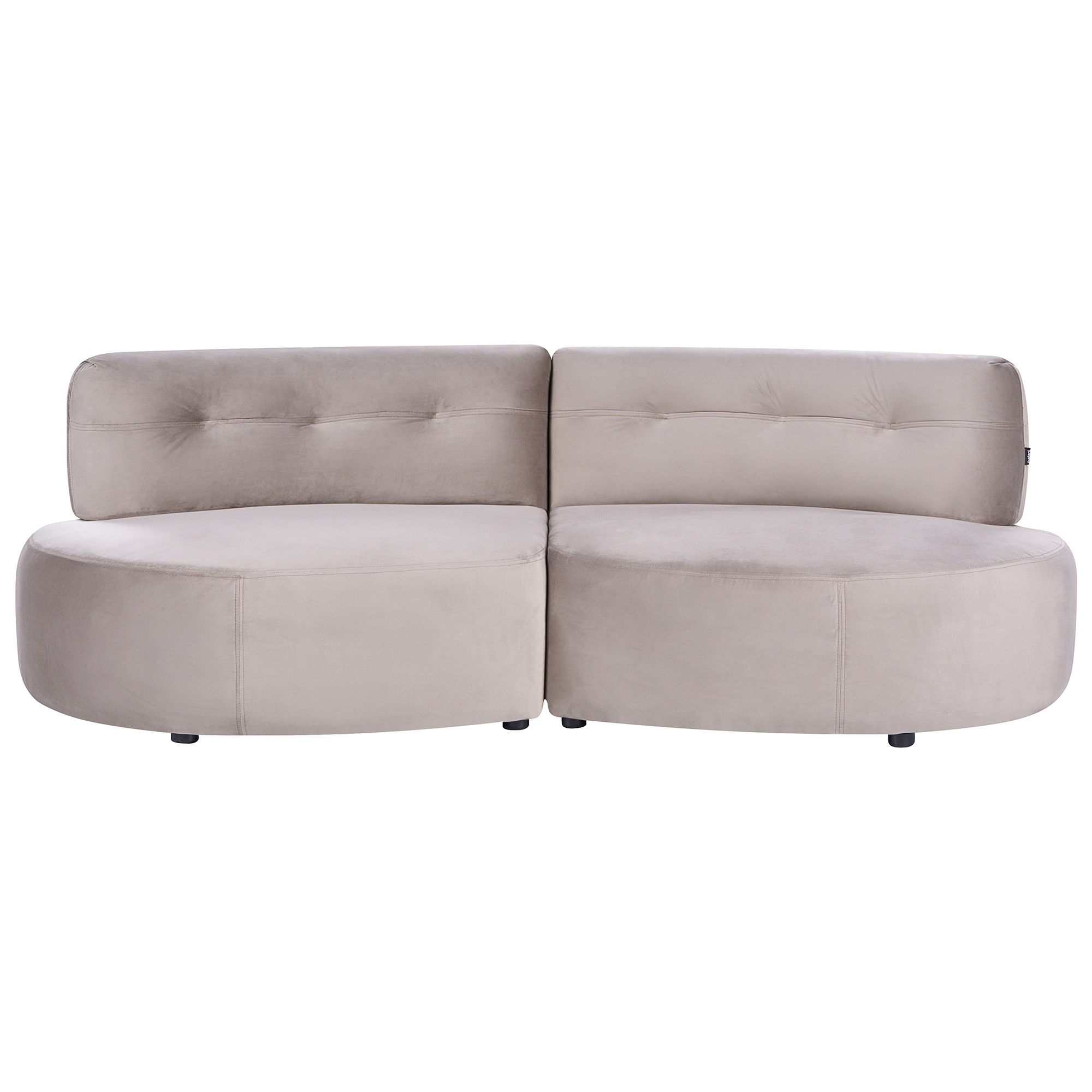 Sofa 3 personers LAERDAL Velour Brungrå