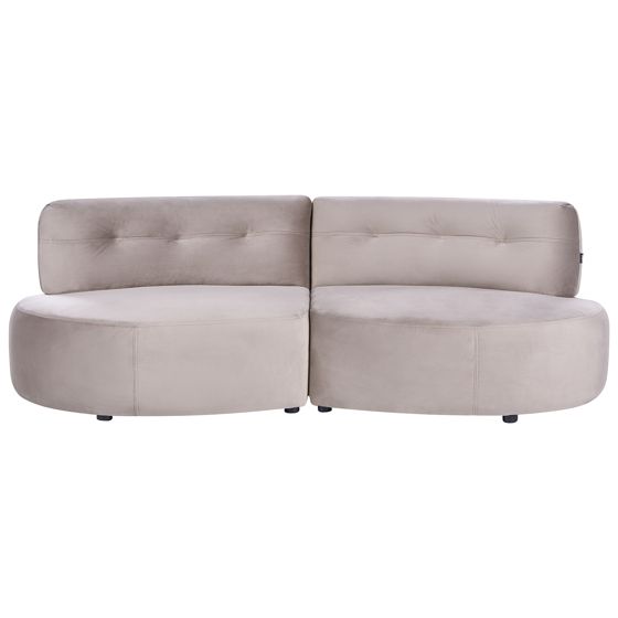 Sofa 3 personers LAERDAL Velour Brungrå