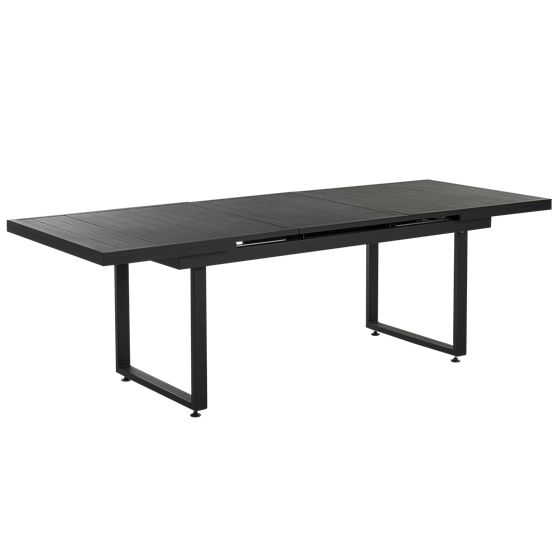 Havebord med udtræk VALCANETTO 180/240 cm 90 cm Metal Sort