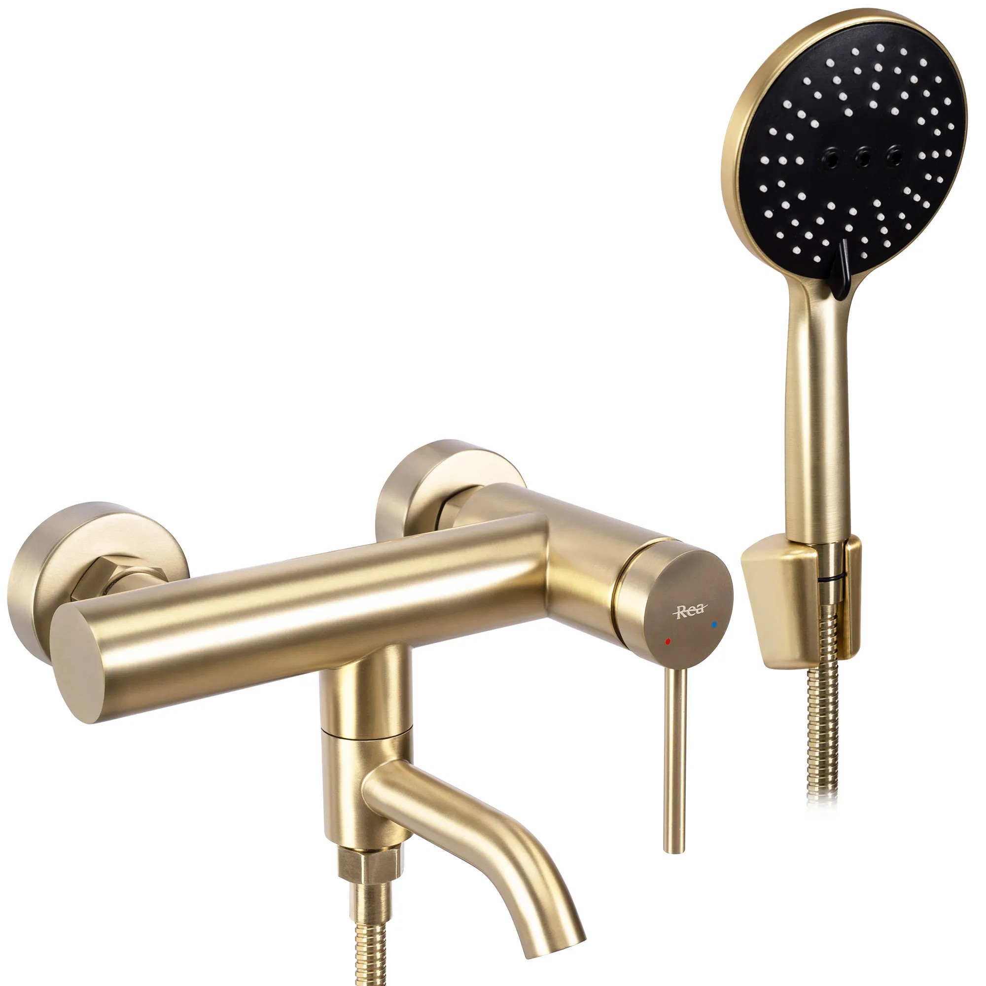 REA badekarsarmatur JS-702303BG CLIF Børstet guld, 19x22x11cm