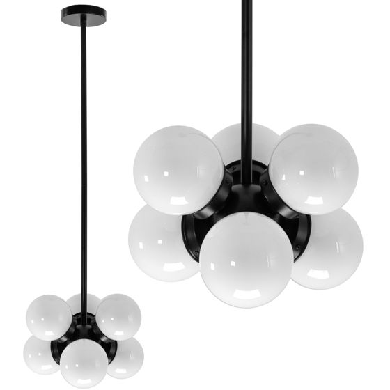TOOLIGHT hængende loftlampe APP904-6CP LOFT Sort 35x35x132cm