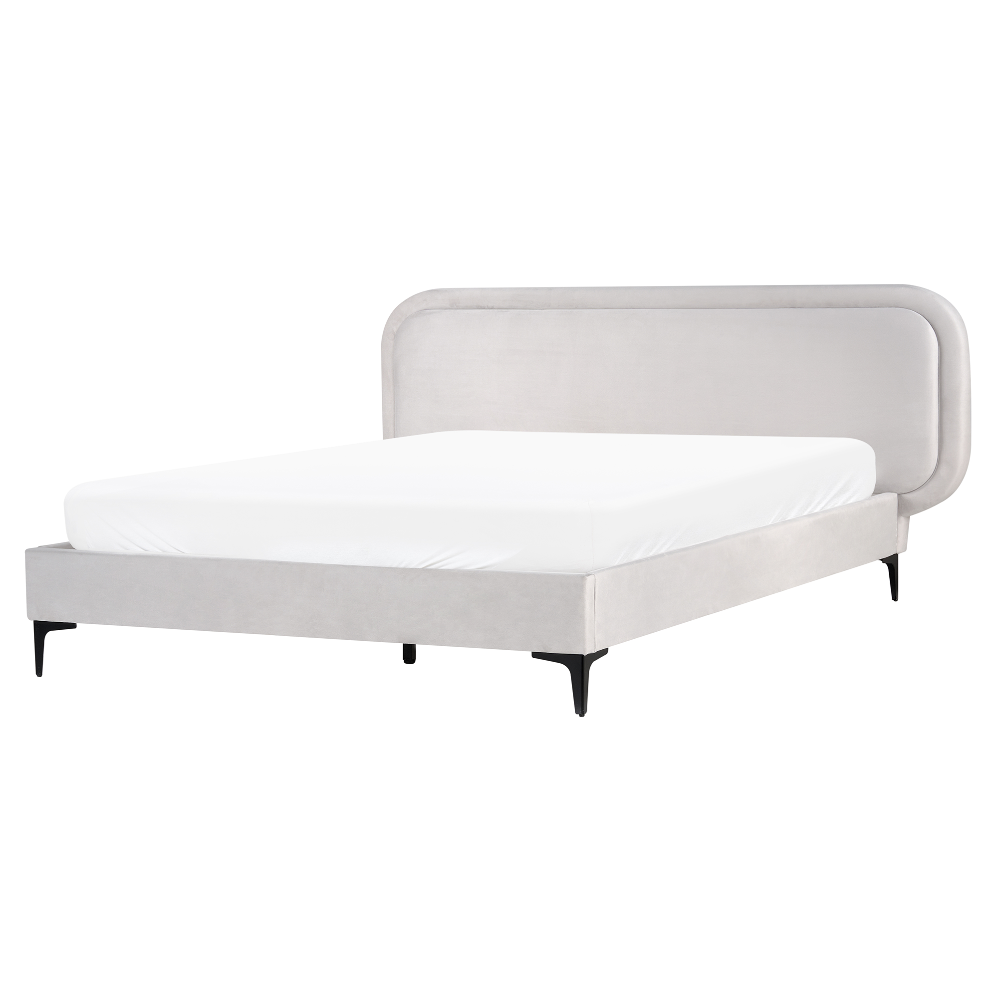 Seng Velour SUZETTE 160 x 200 cm Lysegrå