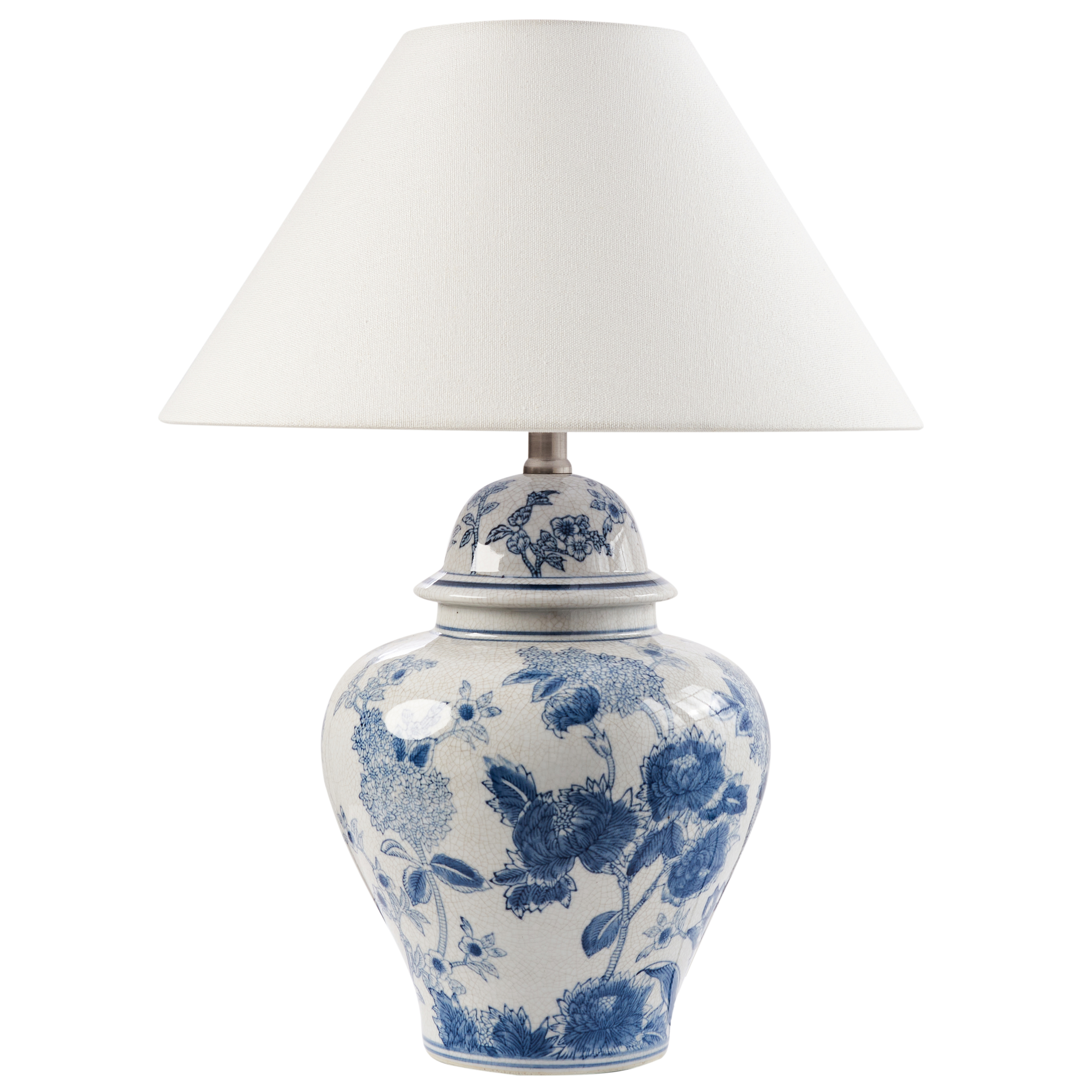 Bordlampe SORRAIA Porcelæn Hvid/blå