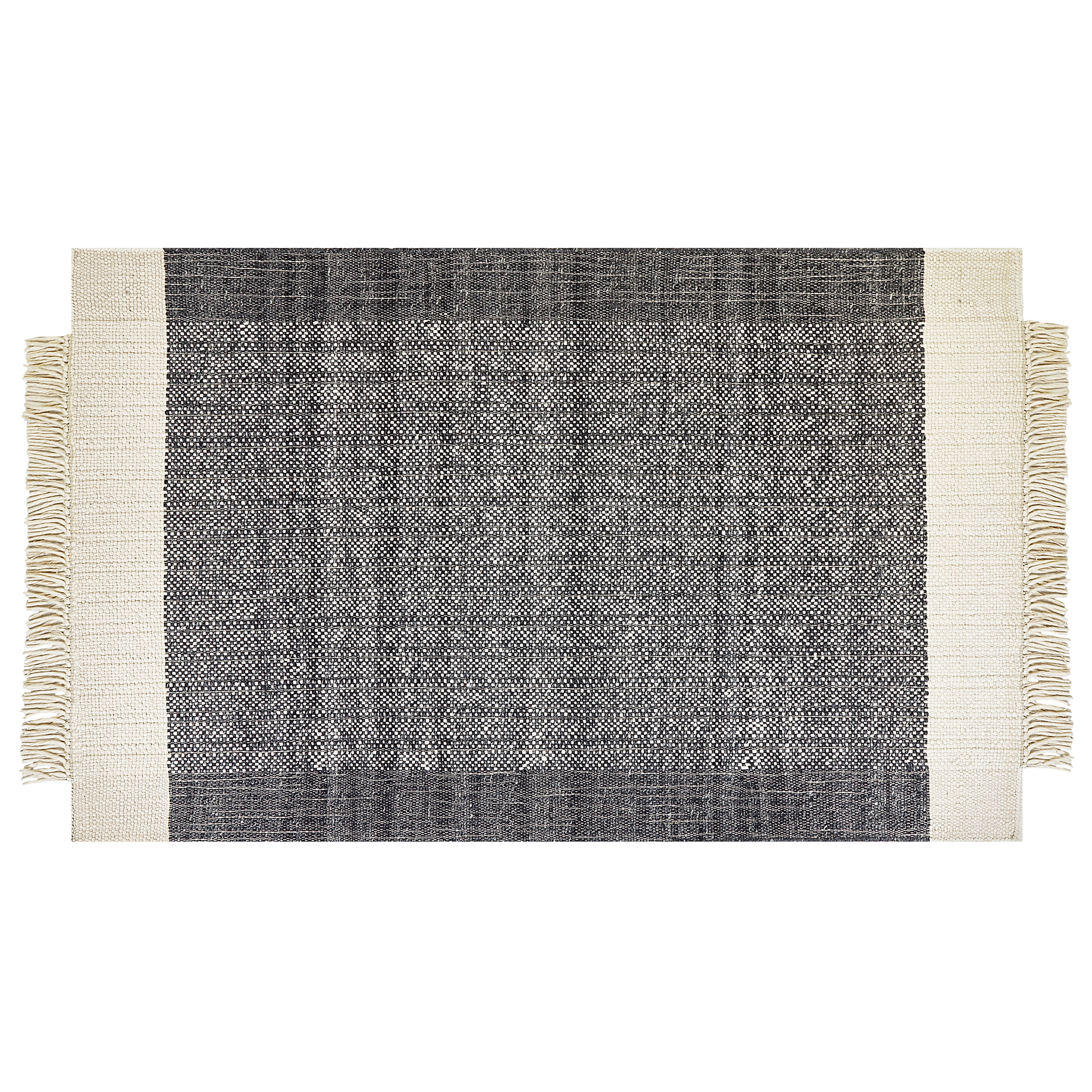 Gulvtæppe ATLANTI Sort 140 x 200 cm Uld