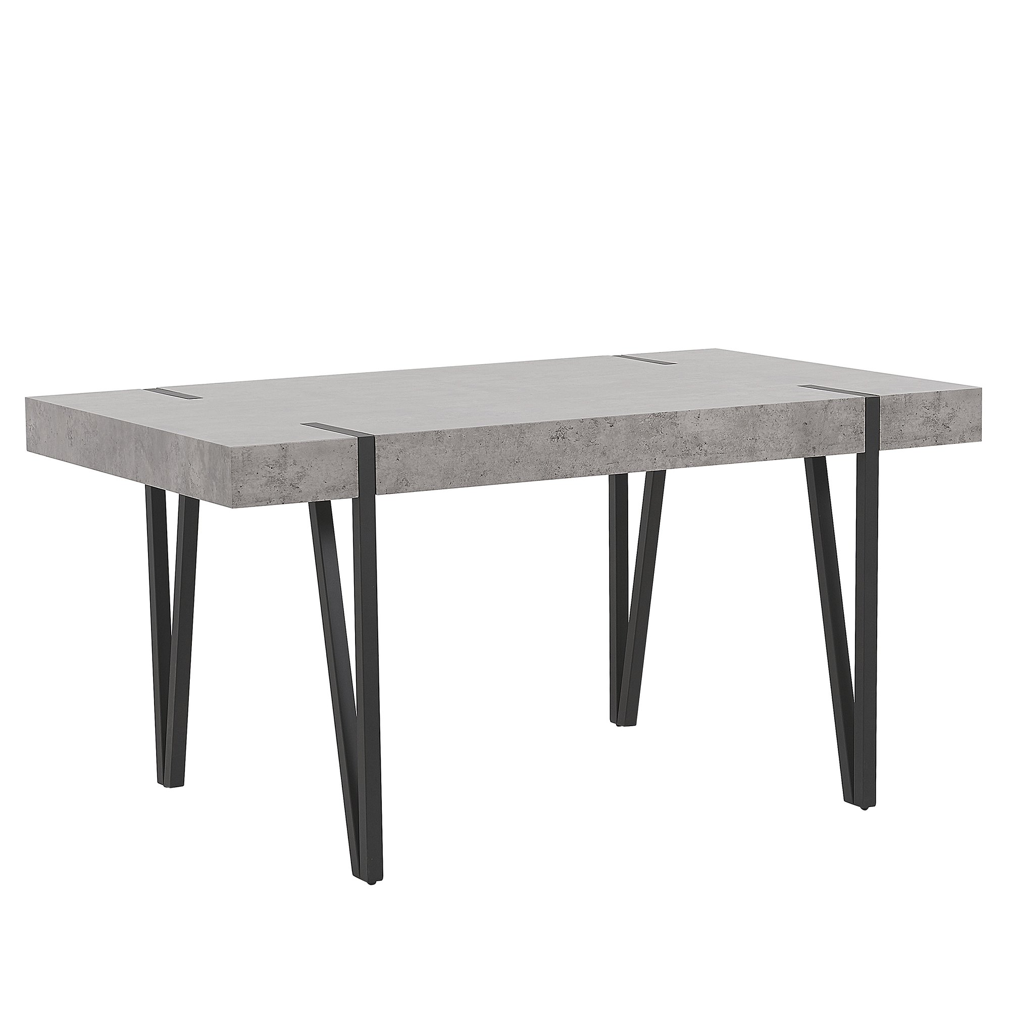 Spisebord ADENA Grå betoneffekt 150 cm 90 cm