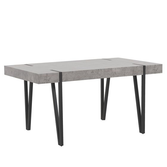 Spisebord ADENA Grå betoneffekt 150 cm 90 cm