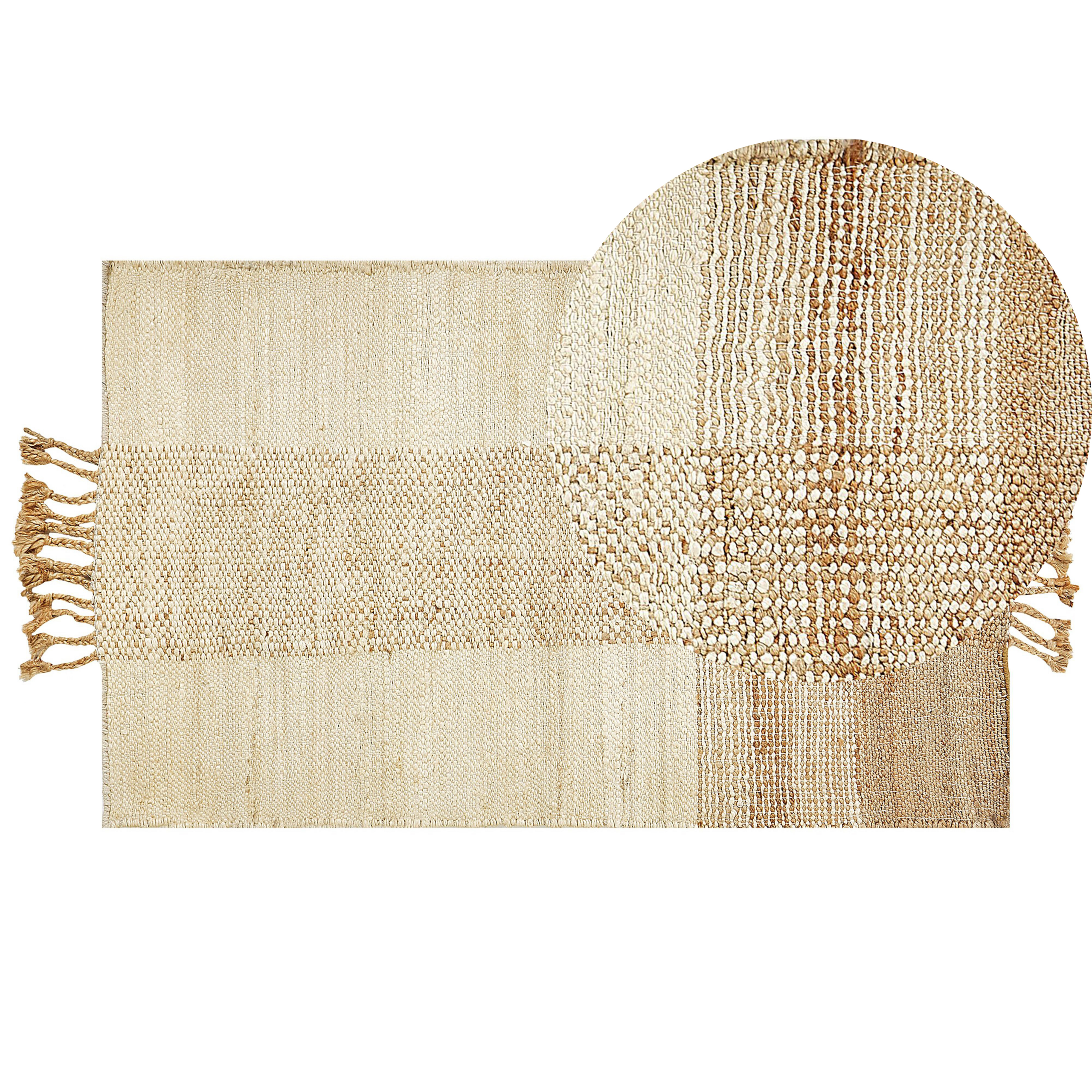 Gulvtæppe HAMZALAR Beige 80 x 150 cm Jute