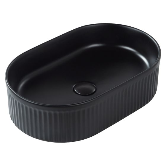 Vask til bordplade GELDO 49 x 31 cm Keramik Sort