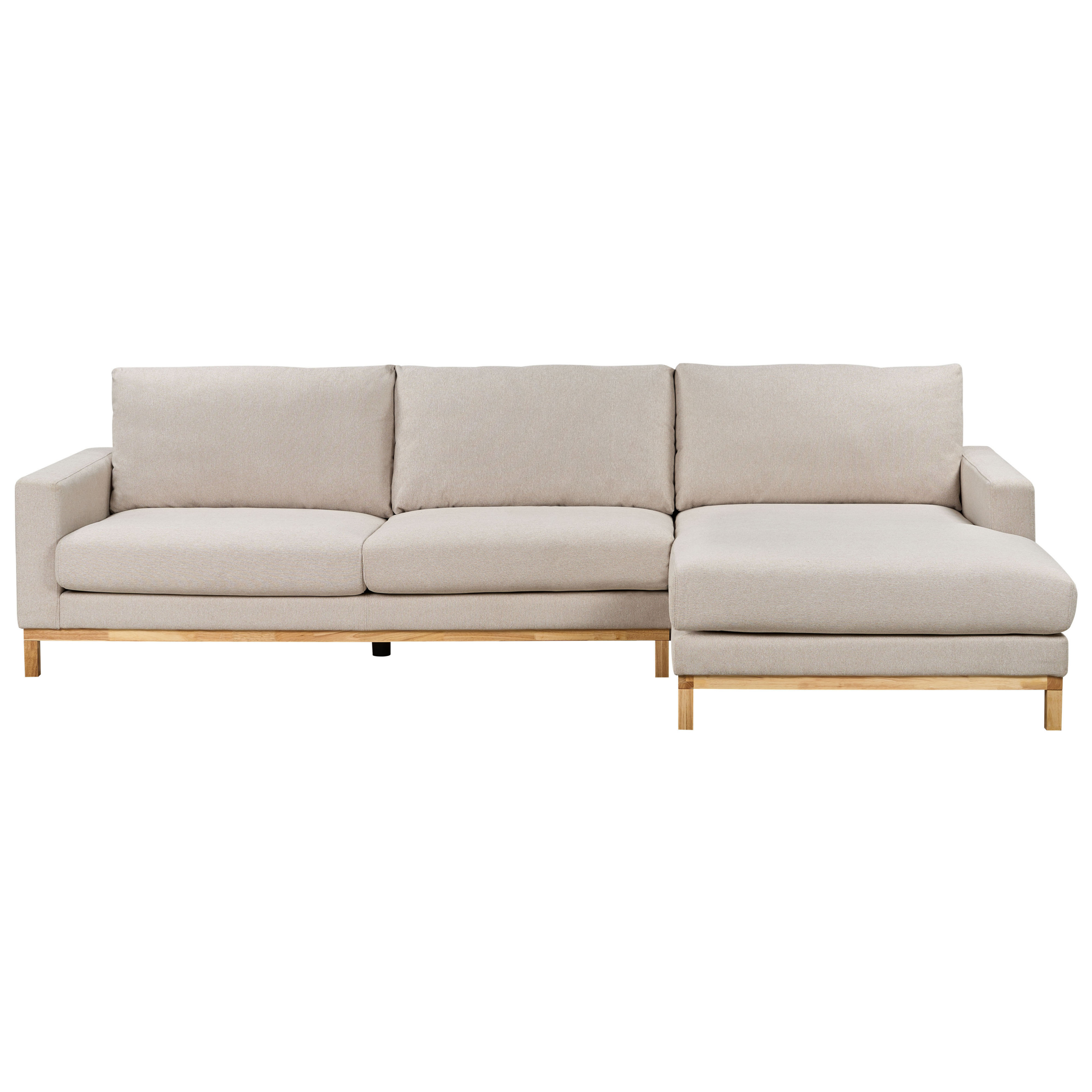 Hjørnesofa 4 personers SIGGARD Lys Beige Venstrevendt