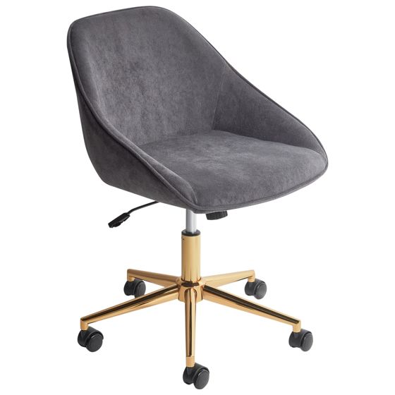 Skrivebordsstol BARDSDALE Velour Mørkegrå