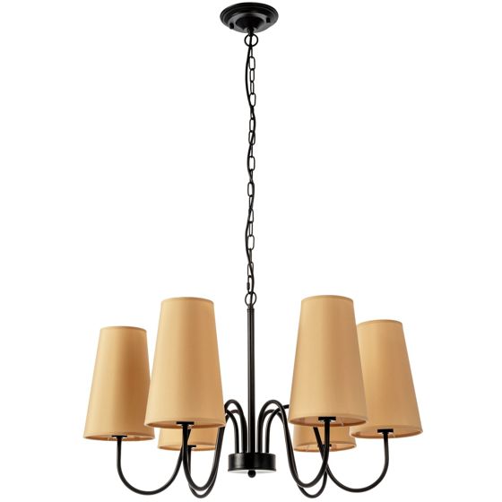 TOOLIGHT hængende loftlampe APP753-6 Sort 70x70x110cm