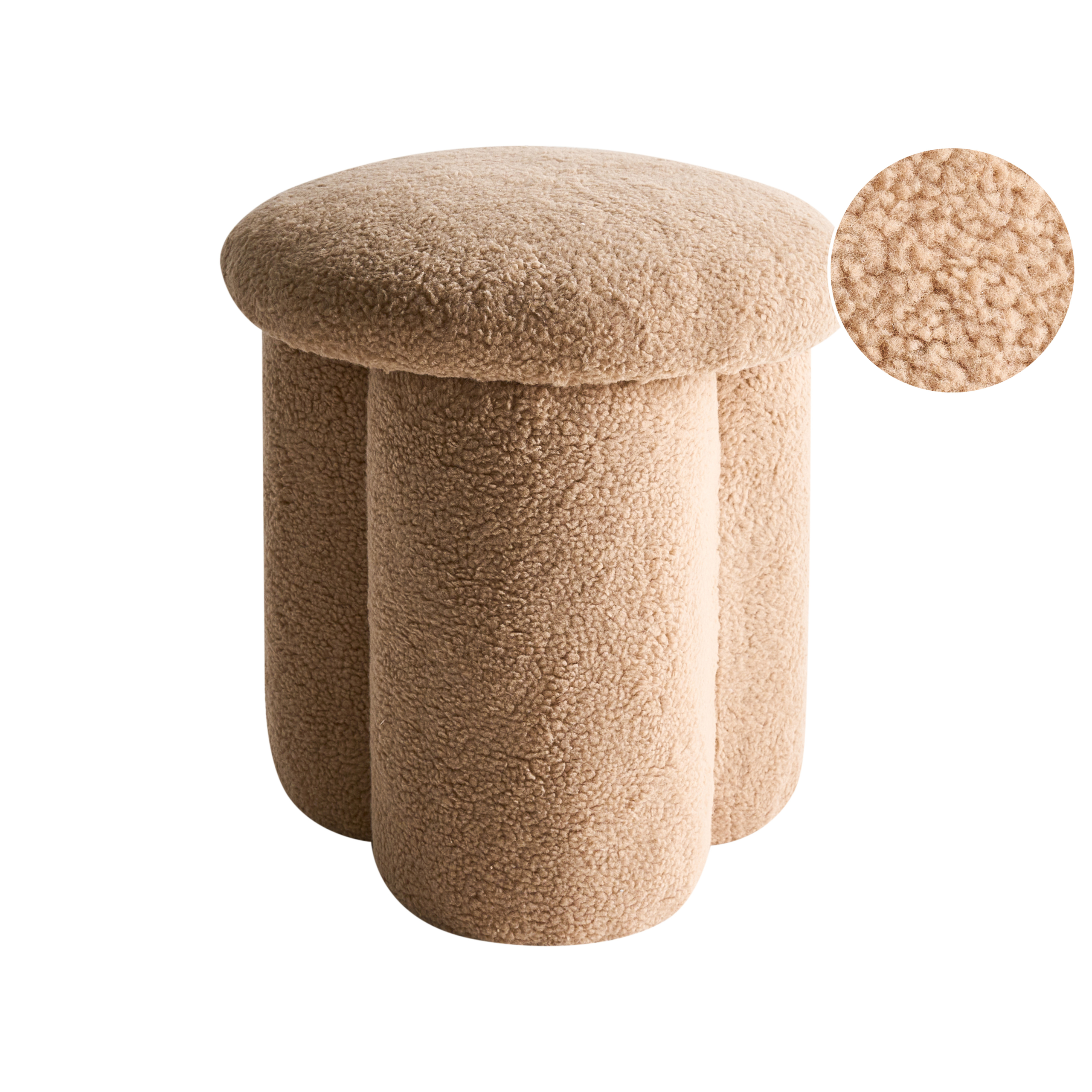 Puf CARRINGTON Boucle Beige