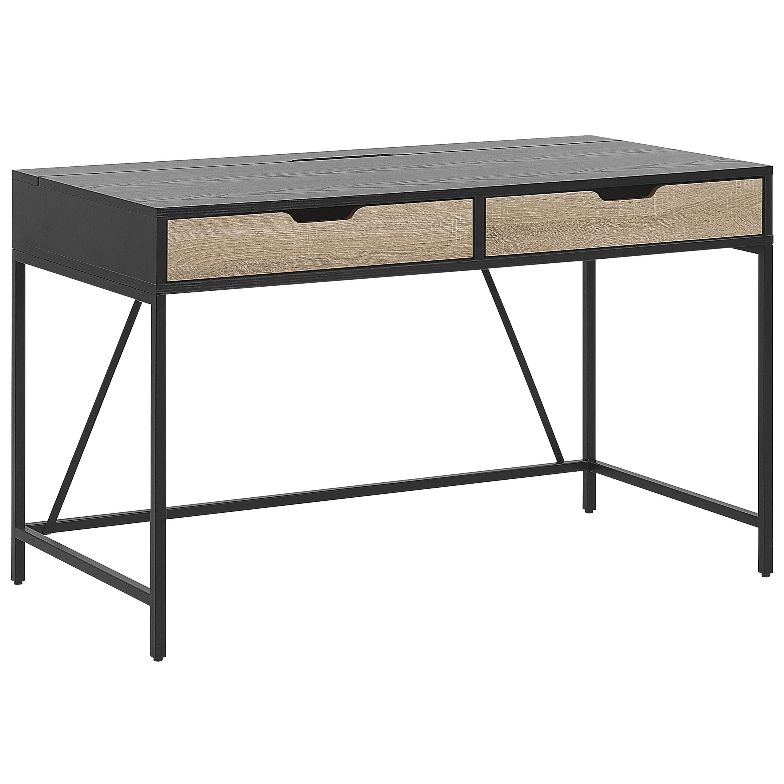 Skrivebord JENA 120 cm 60 cm med skuffer Sort