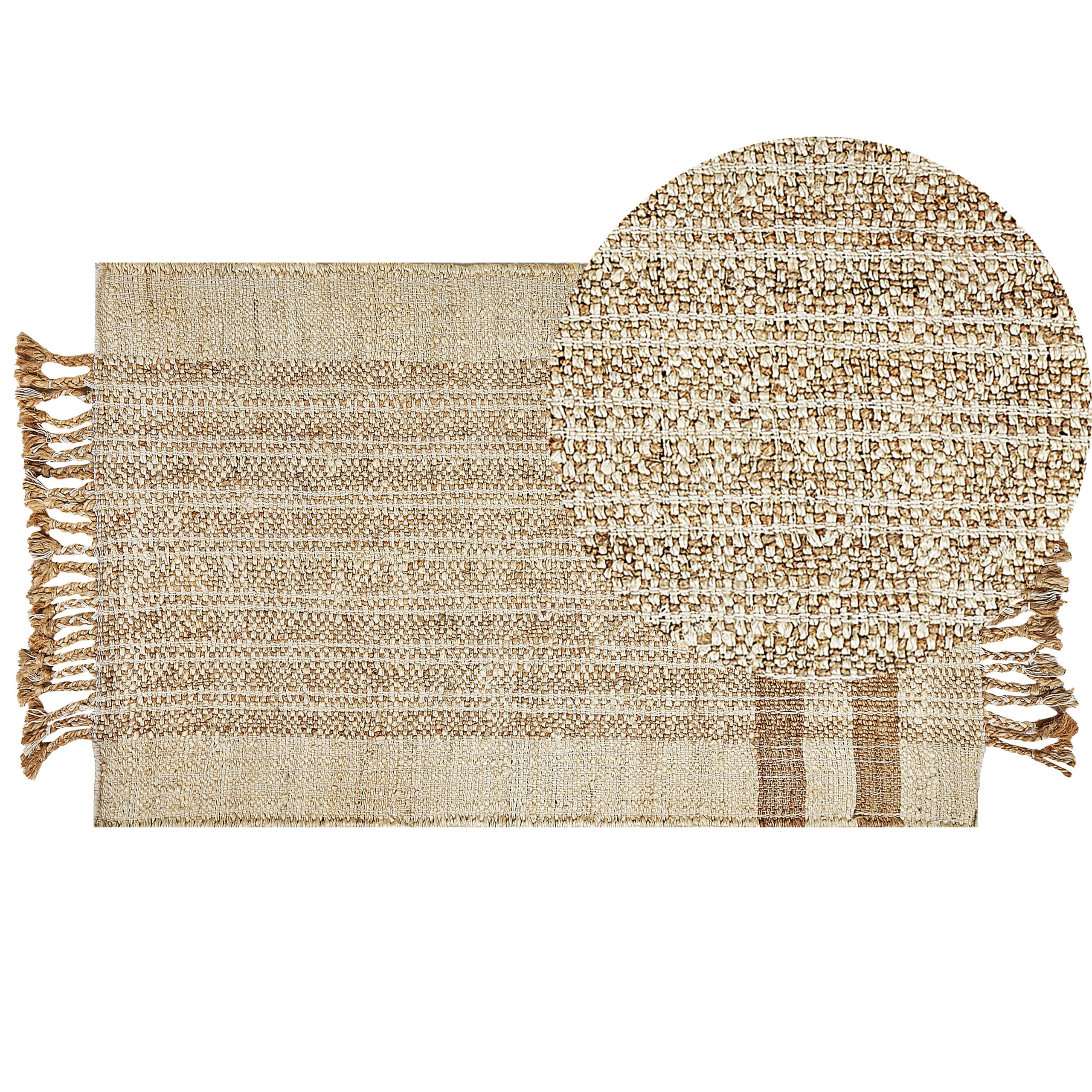 Gulvtæppe ORTAOBA Beige 80 x 150 cm Jute