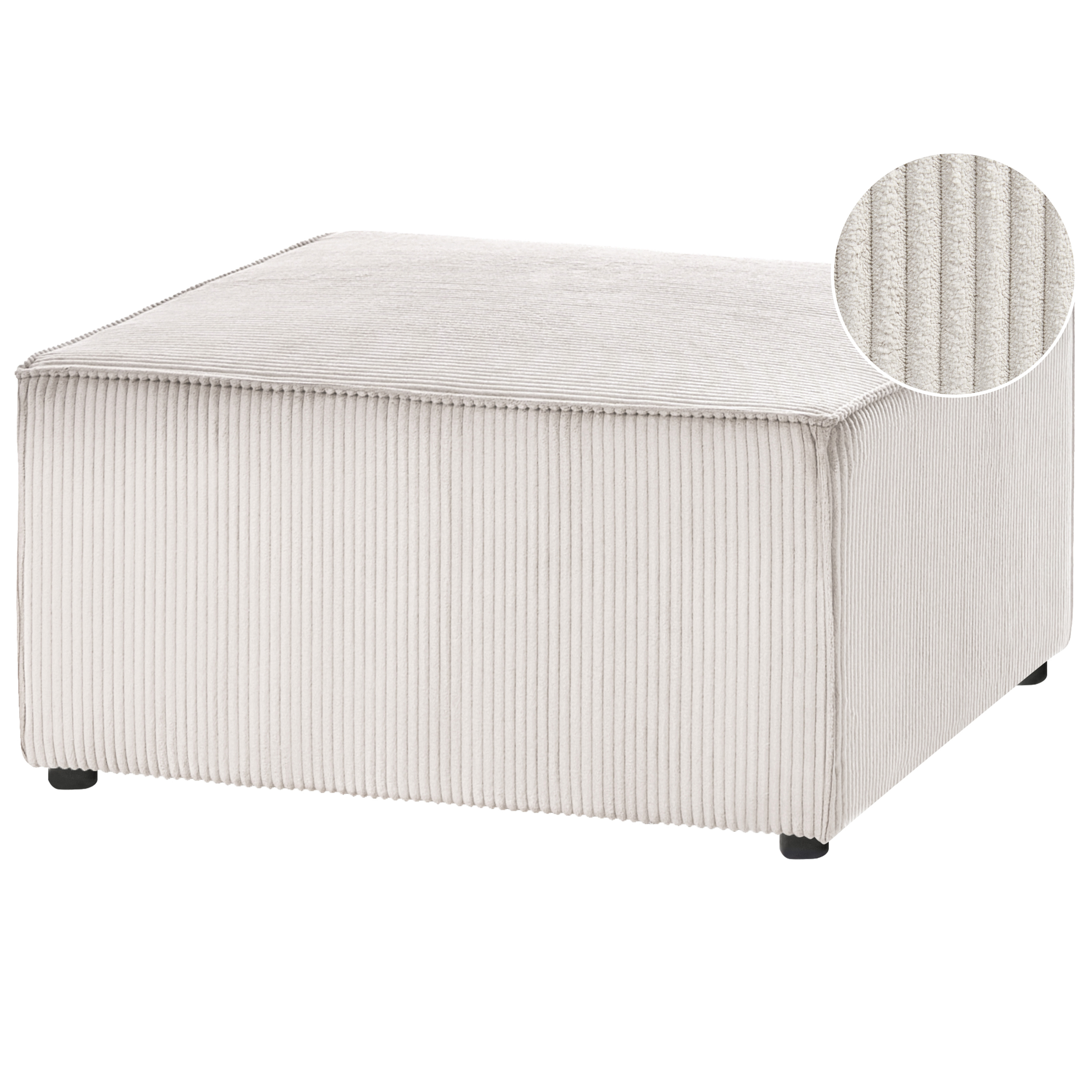 Fodskammel LEMVIG Fløjl Beige
