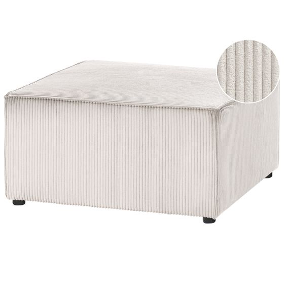 Fodskammel LEMVIG Fløjl Beige
