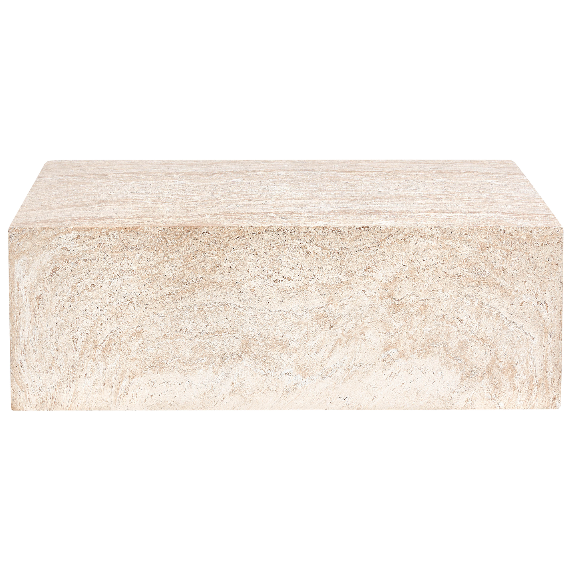 Sofabord NOBRES 90 cm 66 cm Travertin Effekt