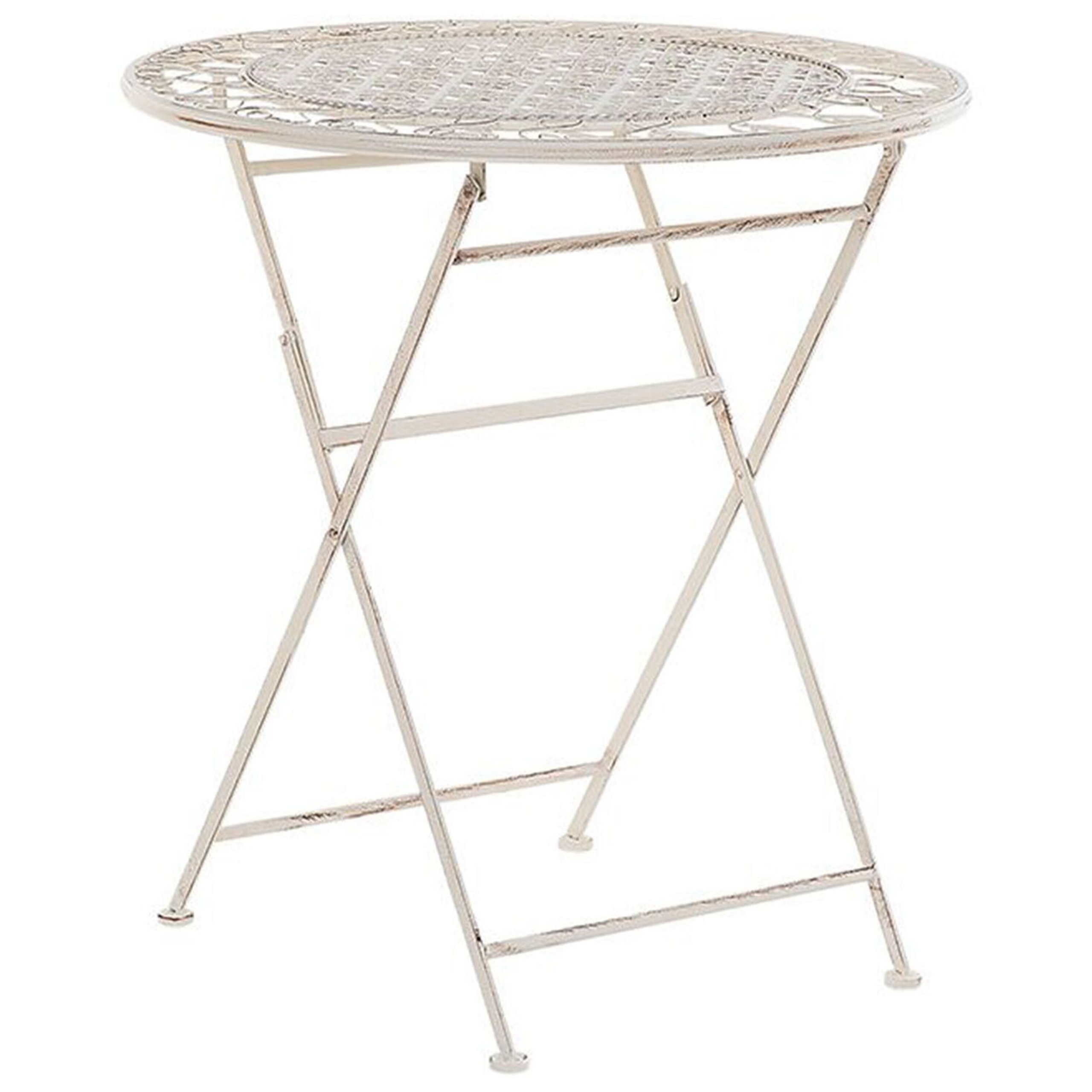 Bistro bord TRIESTE 70 cm 70 cm Metal Lys Beige