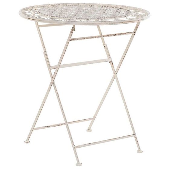 Bistro bord TRIESTE 70 cm 70 cm Metal Lys Beige