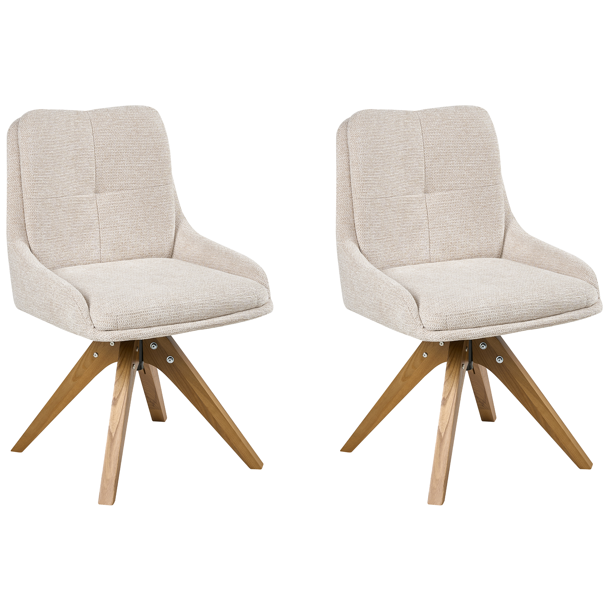 Sæt med 2 spisebordsstole DORRIS Lys Beige