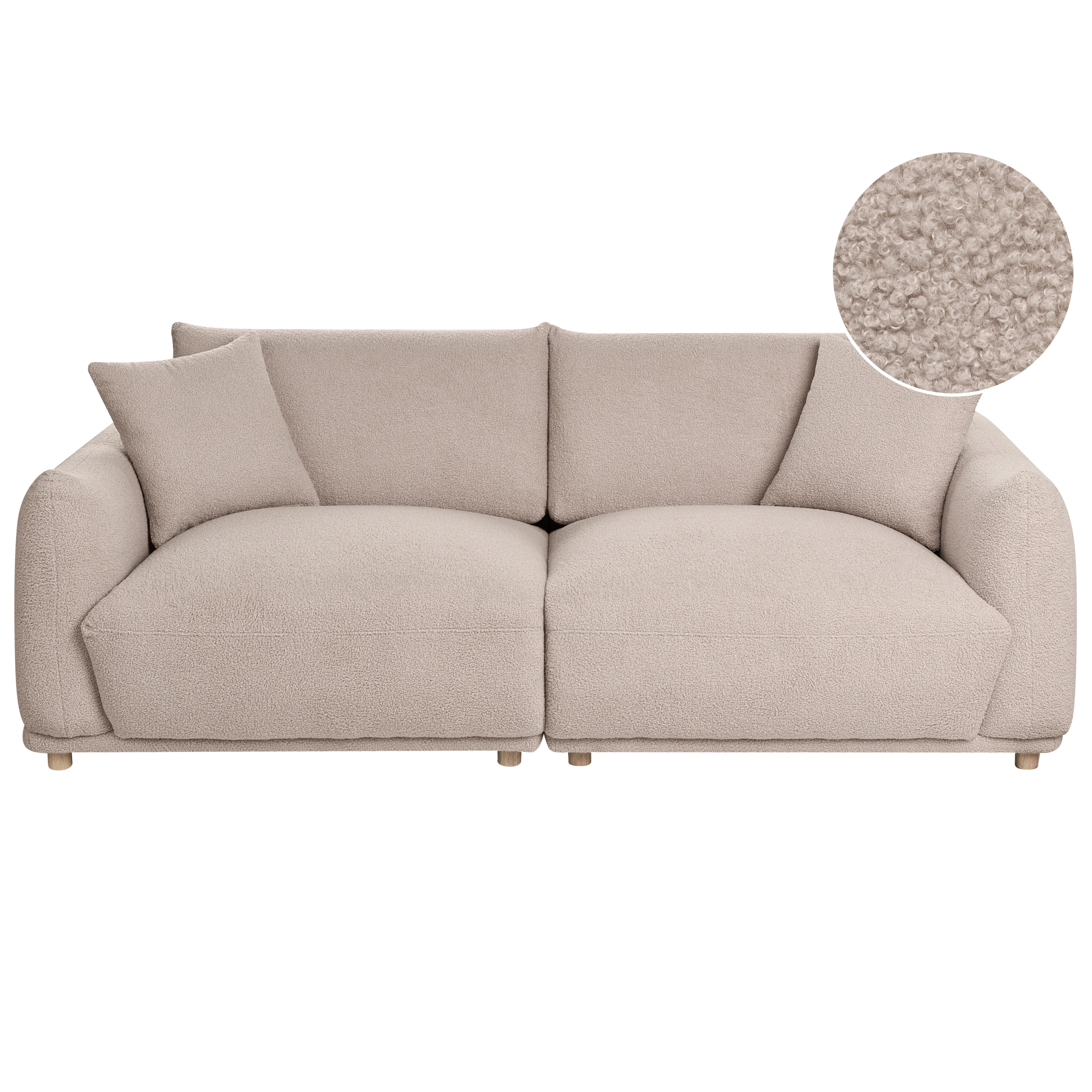 Sofa 3 personers JUBEK Boucle Beige