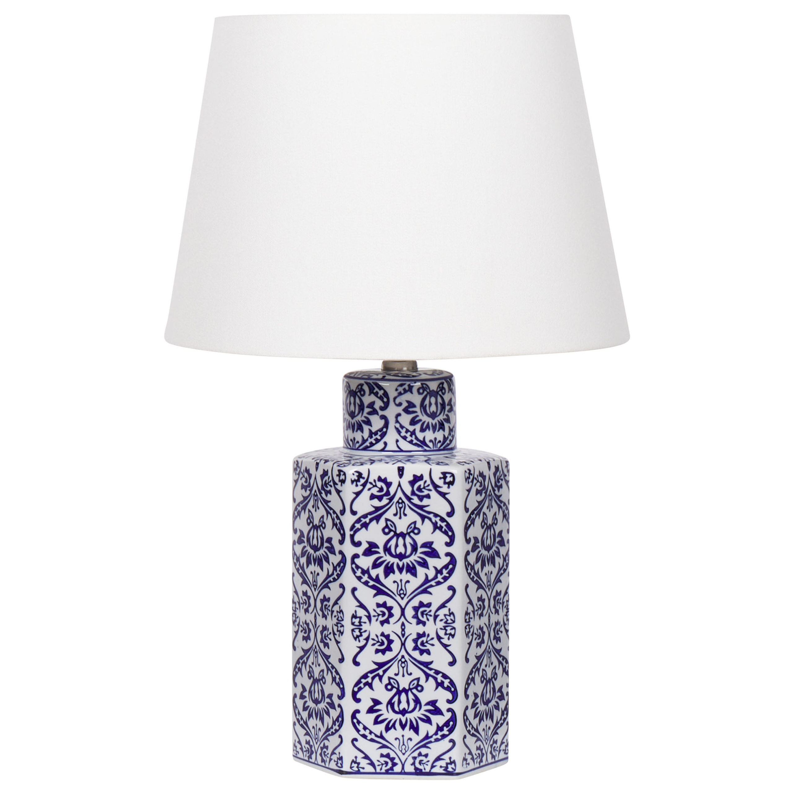 Bordlampe MARCELIN Porcelæn Hvid/blå
