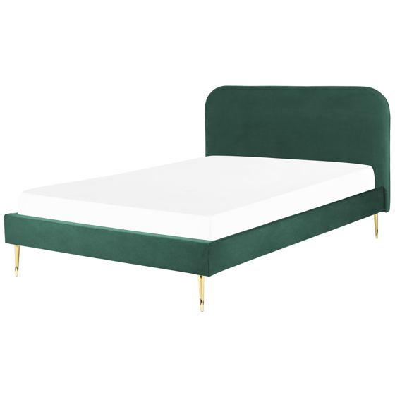 Seng Velour FLAYAT 160 x 200 cm Smaragdgrøn