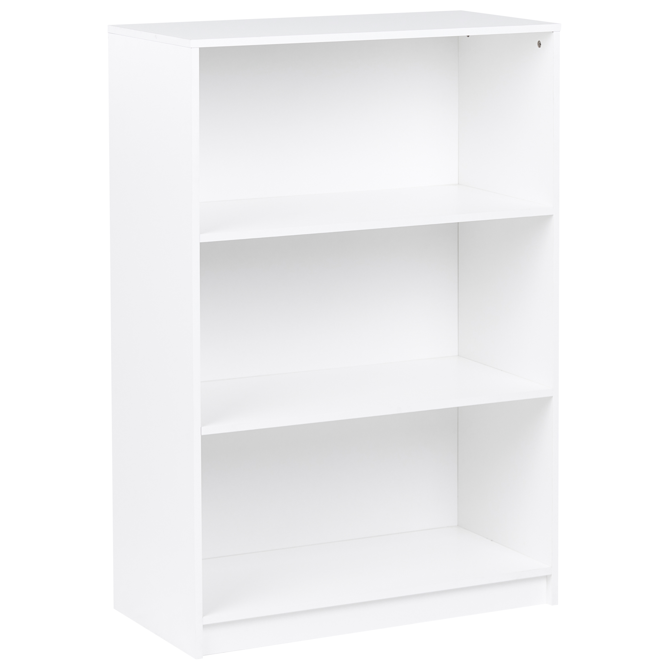 Bogreol med 3 hylder ZEHNA 117 cm Hvid