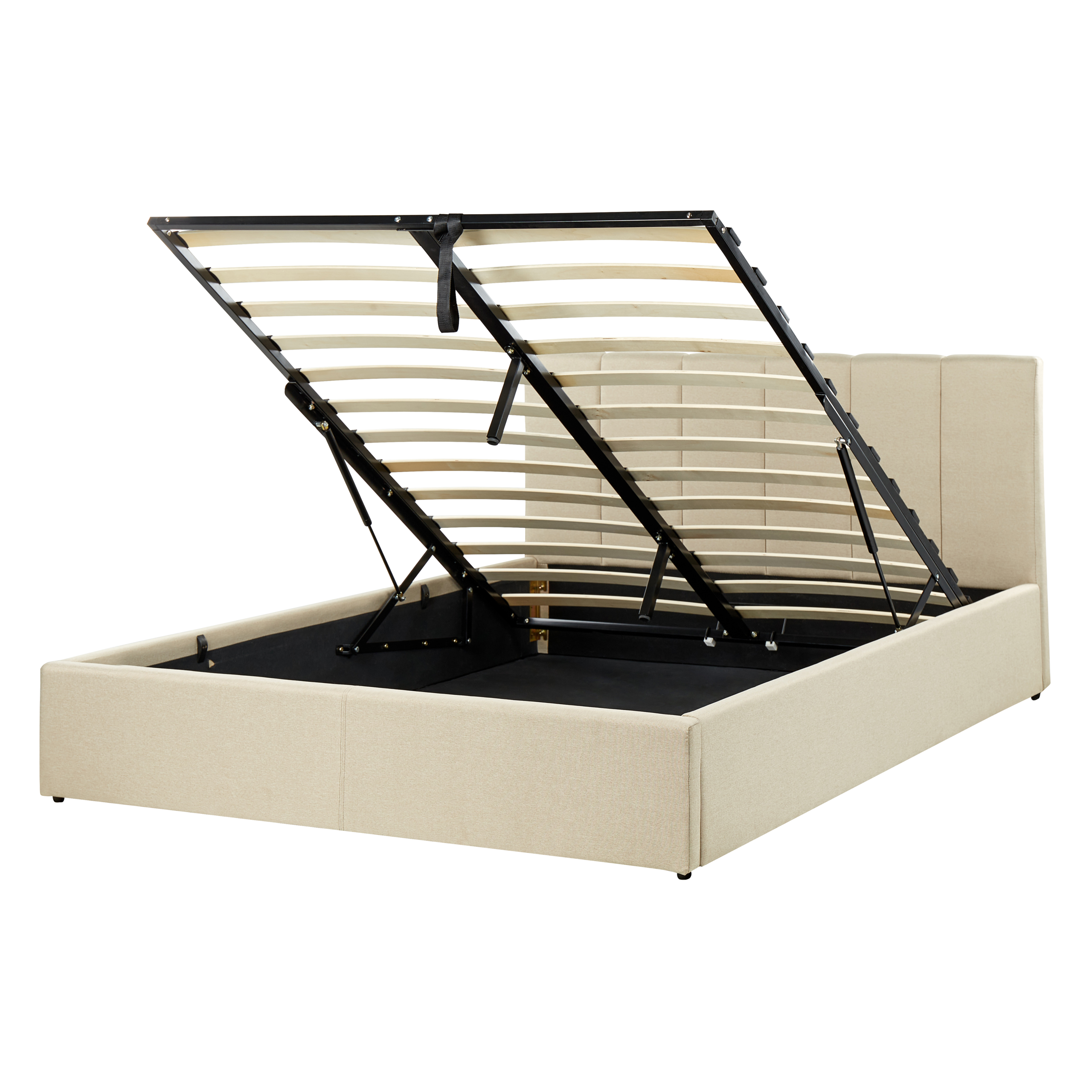 Seng med opbevaring DREUX Beige 140 x 200 cm