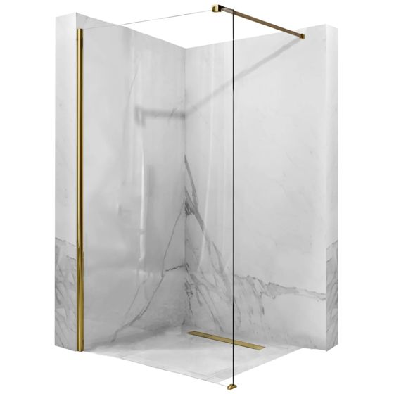 REA brusevæg AERO WALK IN 110 Guld, 1,8x110x195cm