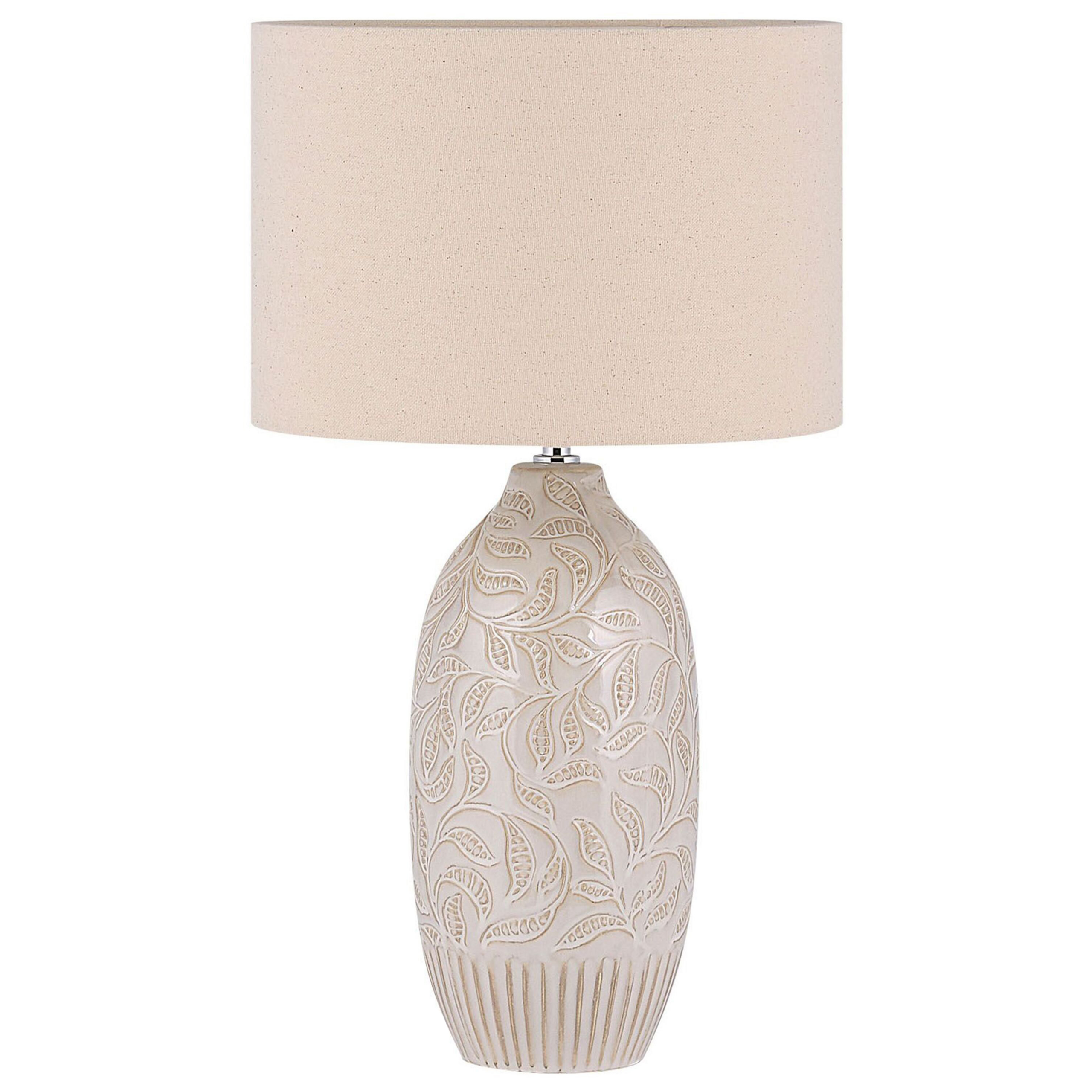 Bordlampe SALZA Keramik Beige