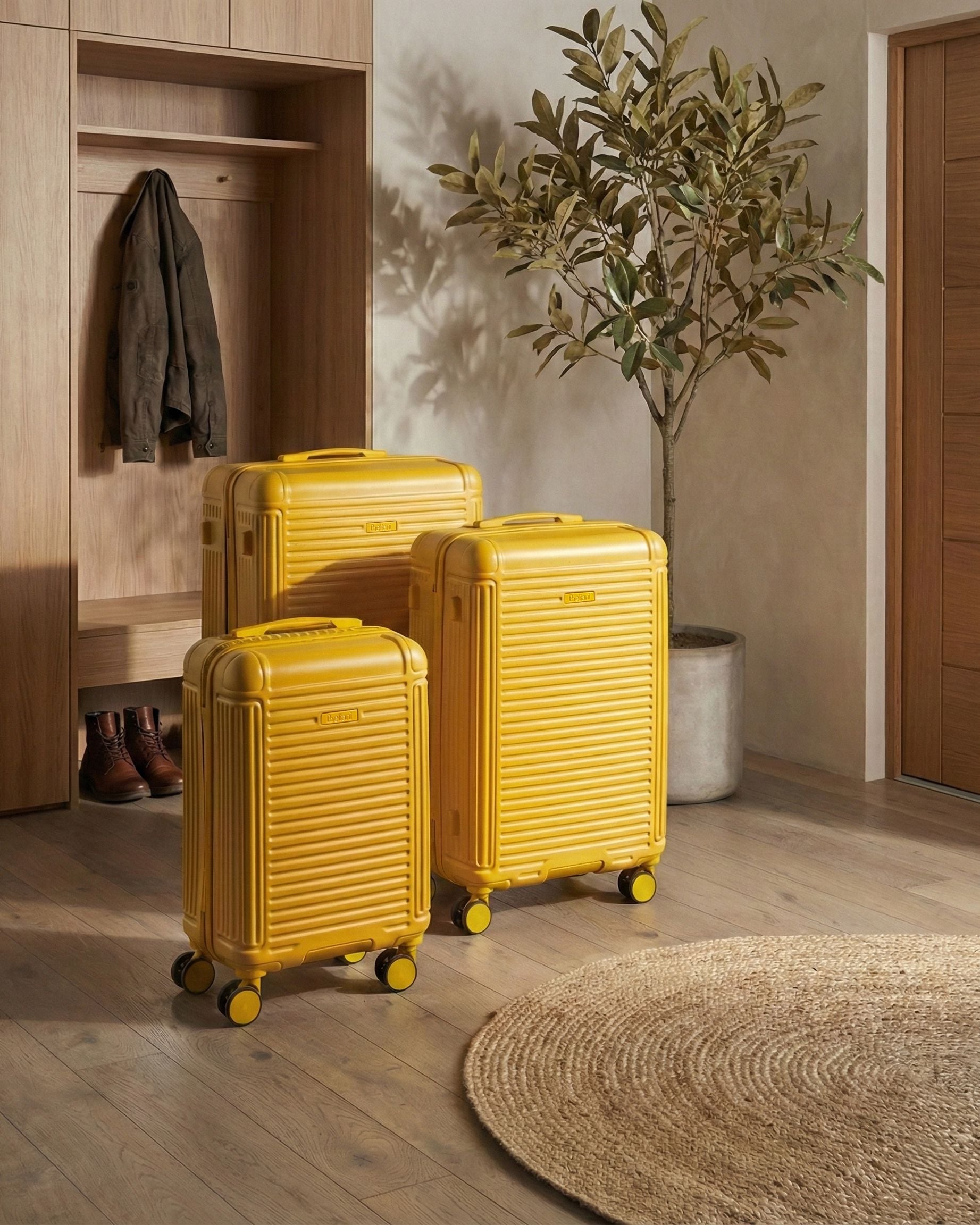 Sæt af 3 hardcase-kufferter MYNTIS Gul