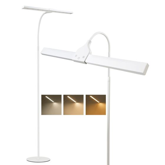 NETTLIFE LED - gulvlampe til stuen, dæmpbar - 156 cm moderne 10 W berøringsstyret læselampe med timer